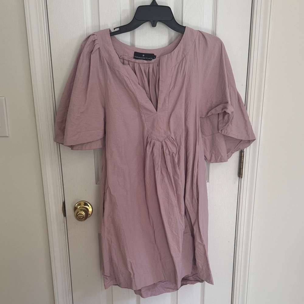 Pomander Place Lilac Finley Flutter Sleeve Dress